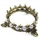 Crown Brush Holder, altgold